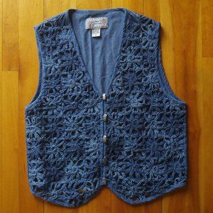 New Directions Women's Denim Vest, Size L